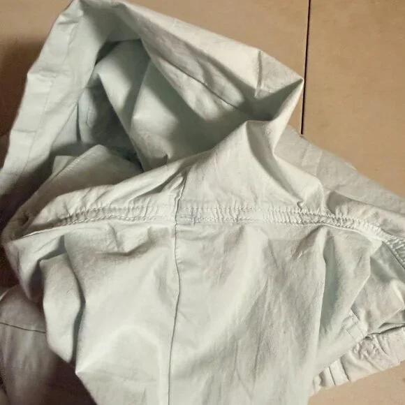 American Eagle Light /blue Cargo Capri Pants Size 12 Stretch Utility Y2K - Picture 13 of 13